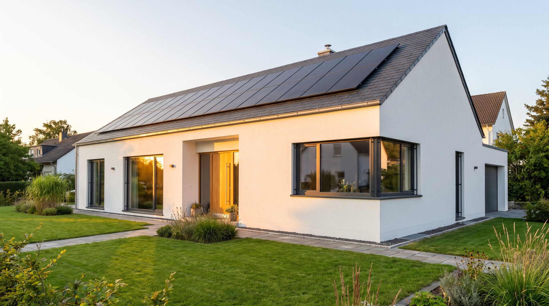 Energetisch saniertes Wohnhaus mit Photovoltaik-Anlage